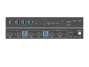 VIG-VLKV-H20P2D - 2 Port Dual Monitor 4K60 HDMI/DP KVM Switcher