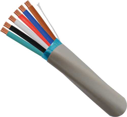 Vertical Cable 18/6 Shielded, Stranded Bare Copper. 500ft box GRAY jacket - 211-186ST/S/5GY