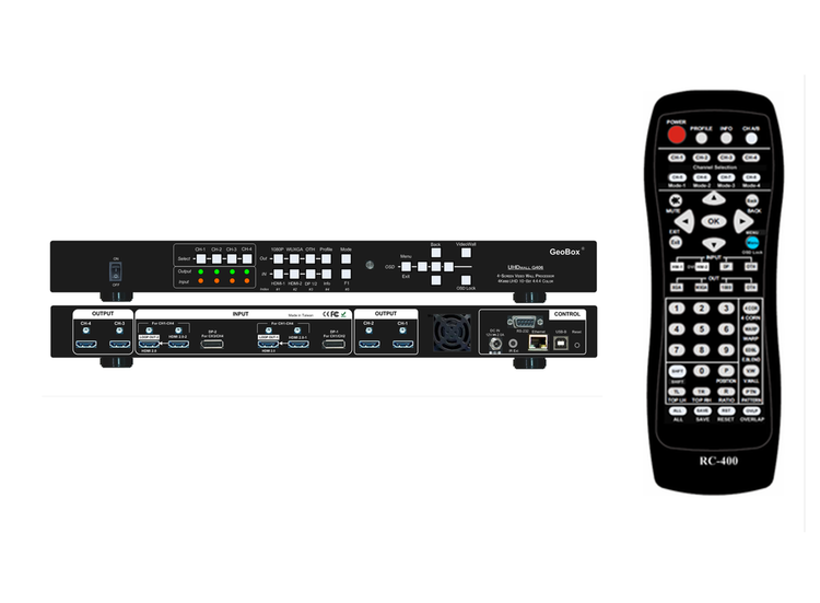 VIG-G406 - 4 ch 4k In/Out video wall controller 2x4 matrix switch