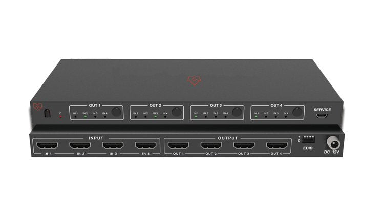 VIG-VLMX-0404 - 4x4 HDMI 2.0 Matrix with output 4K to 1080p down scaling 18Gbps