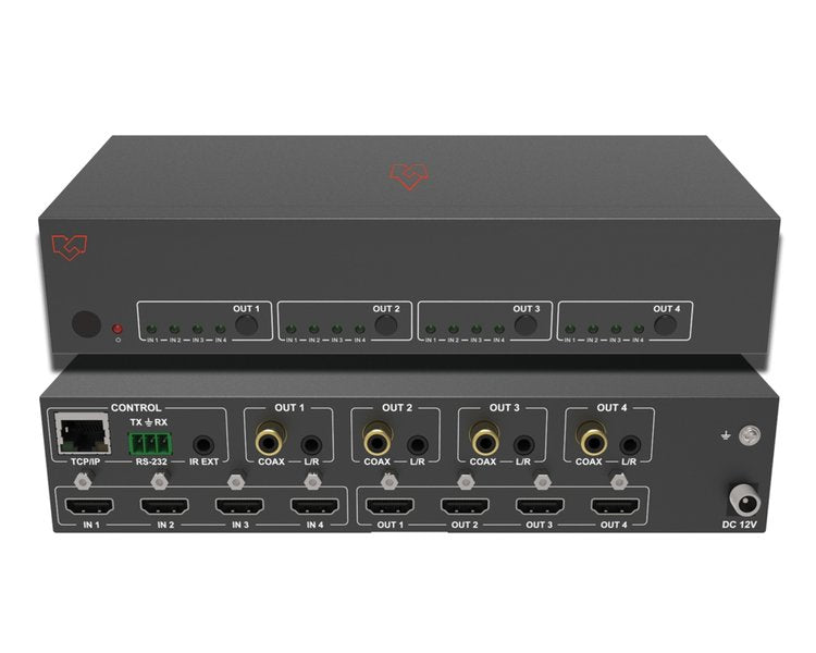 VIG-VLMX-0404E - 4x4 HDMI 2.0 Matrix with output 4K to 1080p down scaling and display control 18Gbps