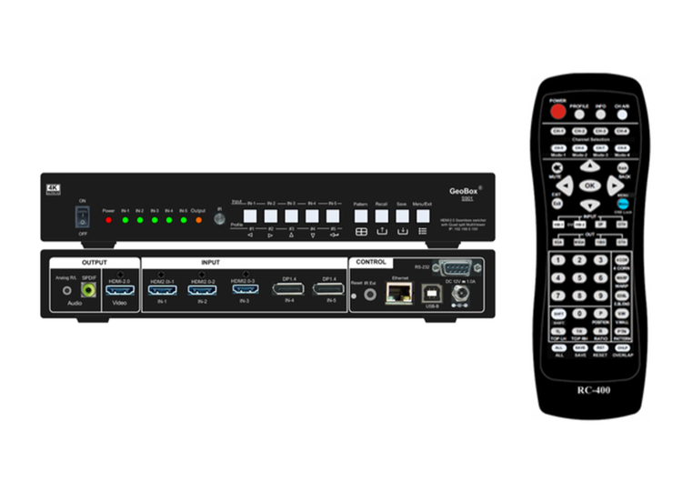 VIG-S901 - 5x1 seamless 4K switcher with quad view