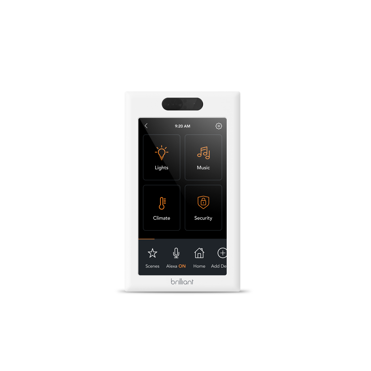 Brilliant Control, 1-Switch Panel, White, v1.5 - BCP120US-WH1