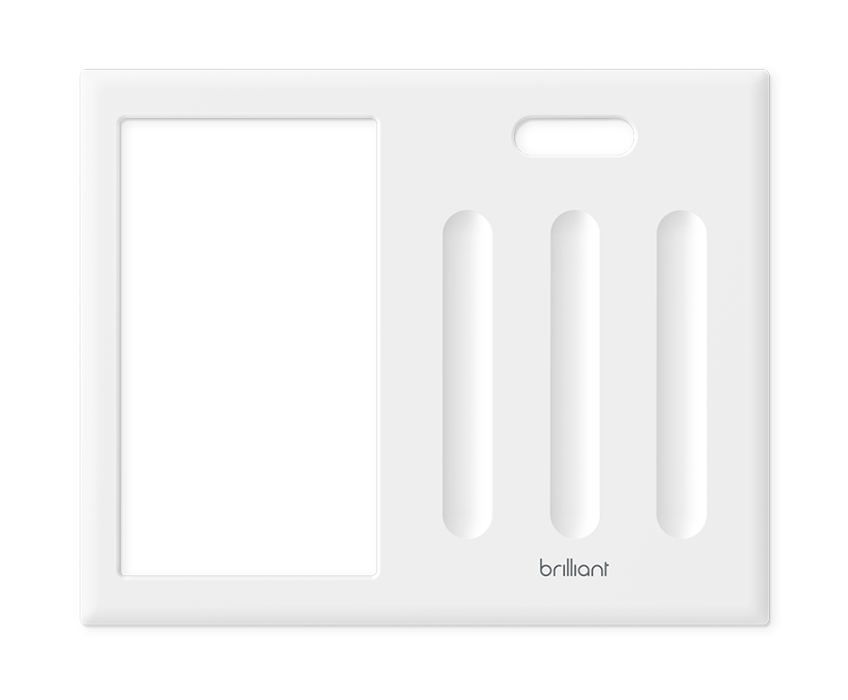 Brilliant Control Frame, 3 Switch, White - BHB003-WH3