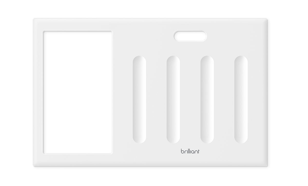 Brilliant Control Frame, 4 Switch, White - BHB004-WH4