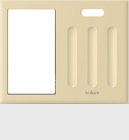 Brilliant Three Switch Frame- Light Almond - BHB007-VR3