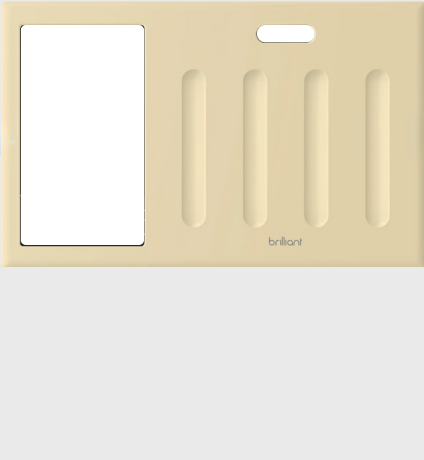 Brilliant Control Frame, 4 Switch, Ivory - BHB008-VR4
