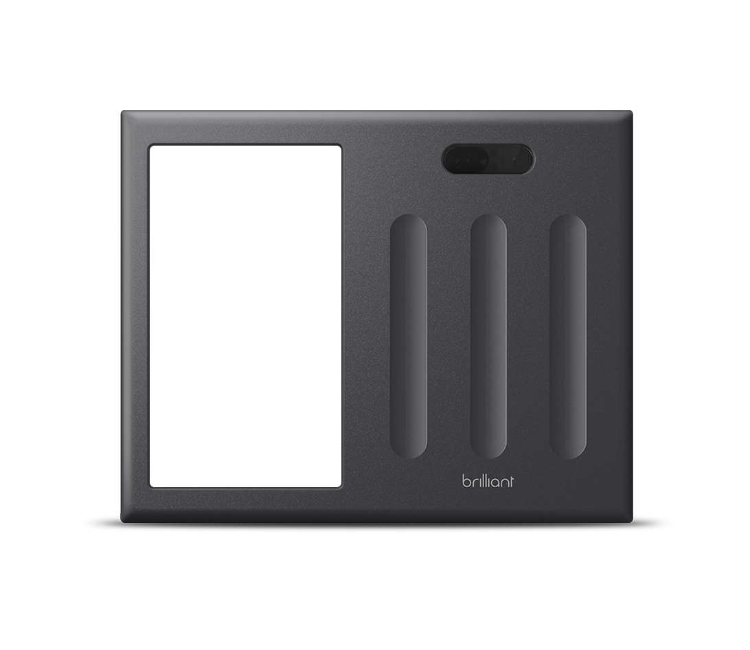 Brilliant Control Frame, 3 Switch, Black - BHB015-BK3