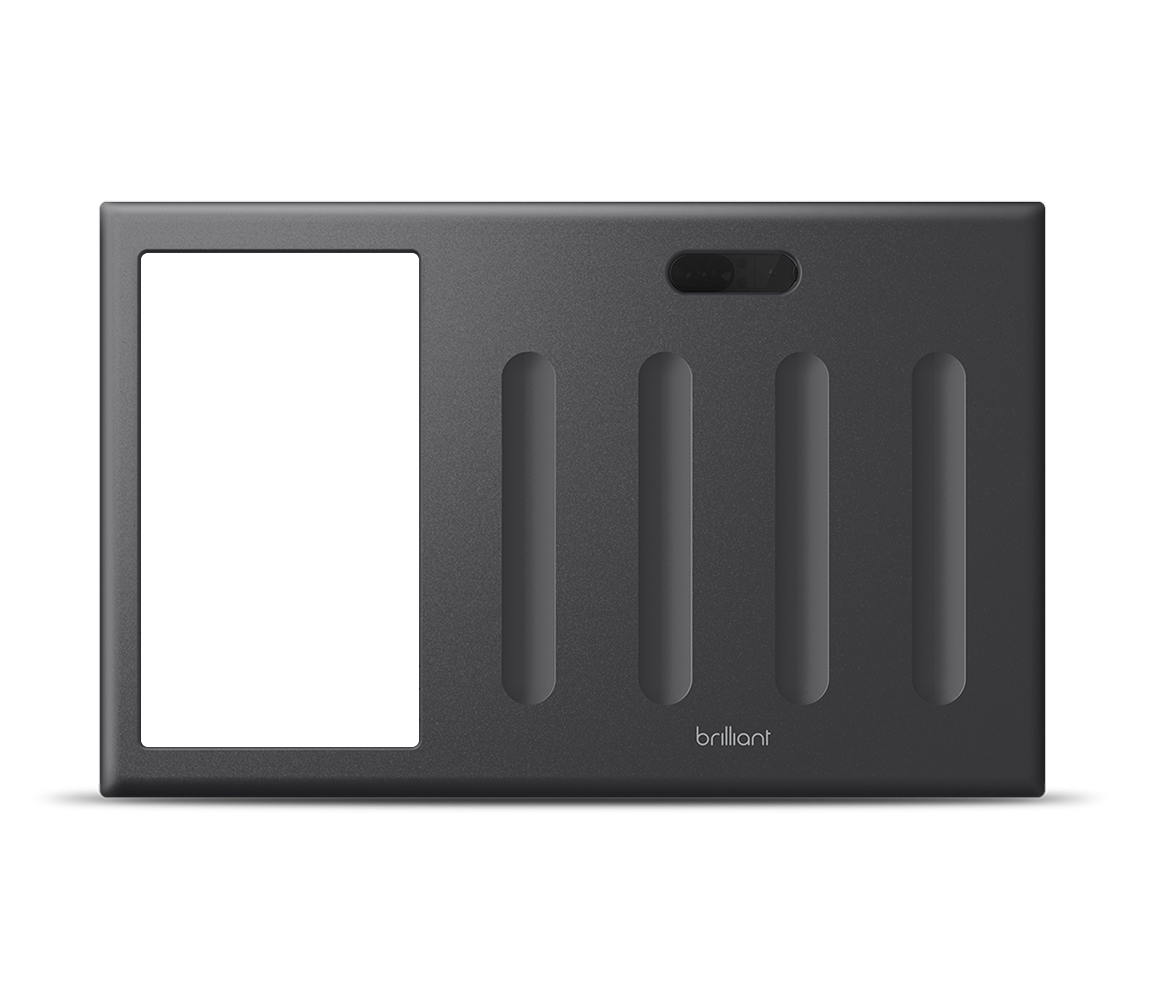 Brilliant Control Frame, 4 Switch, Black - BHB016-BK4