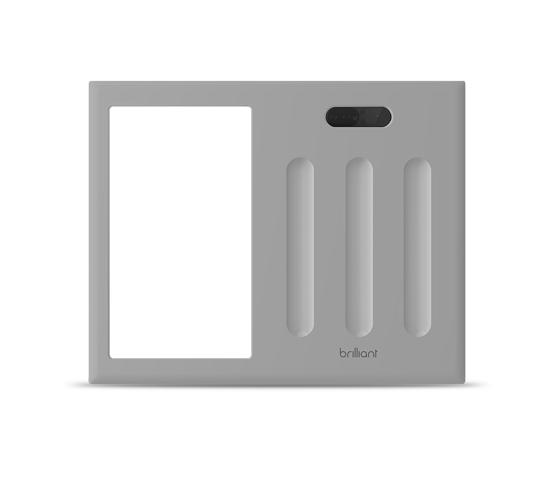 Brilliant Control Frame, 3 Switch, Gray - BHB023-CG3