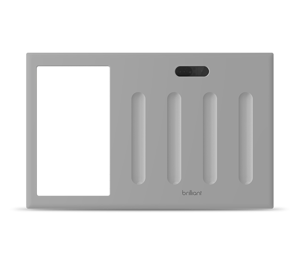 Brilliant Control Frame, 4 Switch, Gray - BHB024-CG4