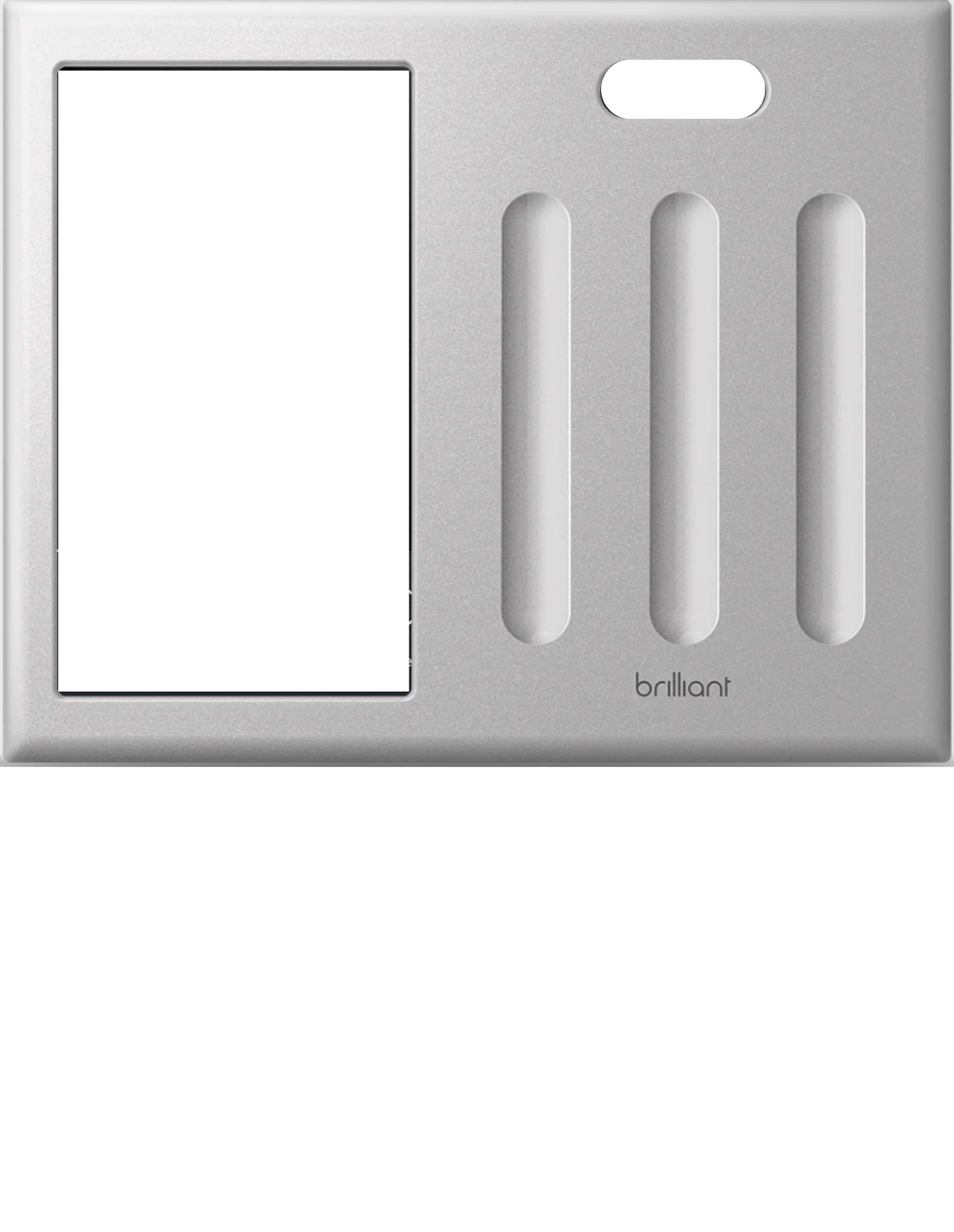 Brilliant Control Frame, 3 Switch, Silver - BHB039-SL3
