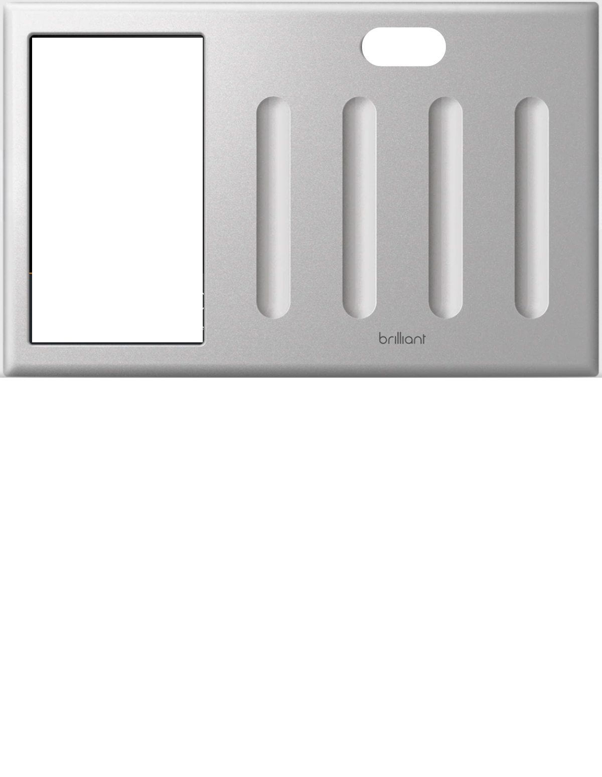 Brilliant Control Frame, 4 Switch, Silver - BHB040-SL4