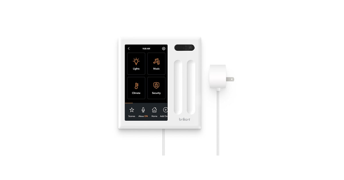 Brilliant BCPPOE-WH2 Brilliant Power over Ethernet PoE Control Panel, White - BRI-BCPPOE-WH2