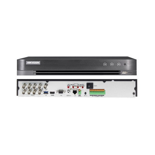 HIK-DS-7208HUHI-K2 - Hikvison DS-7208HUHI-K2 Tribrid DVR, 8 Channel TurboHD/Analog, Auto-Detect, H.265+/H.265, 720p Real-time/5MP12 + 2-6MP IP Camera, HDMI, Alarm I/O, No Front Panel Control, No HDD