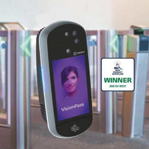 IDE-293744571 - IDEMIA 293744571 Vision Pass MD VisionPass 2D, 2D-IR, 3D facial recognition reader for frictionless Access & Time, IP65 embedded MIFARE/DESFire card reader