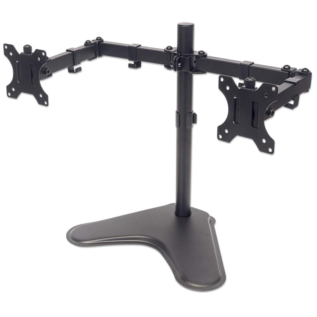 Intellinet - Universal Dual Monitor Stand with Double-Link Swing Arms - INT-461559