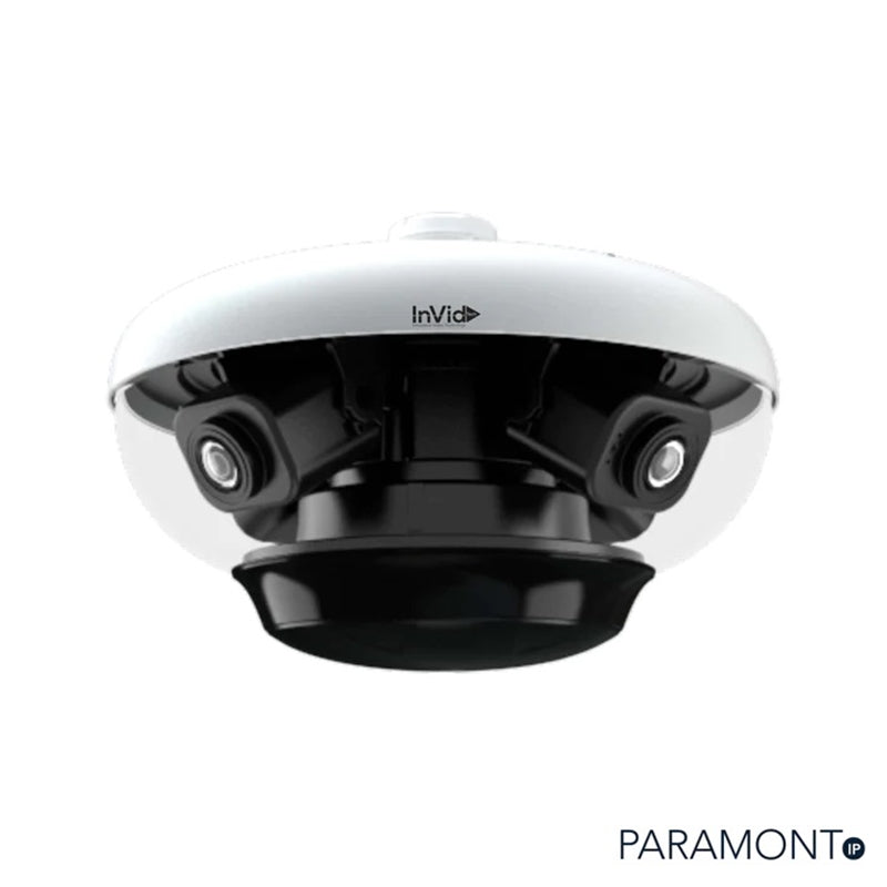 Invid INV-PAR-P8PAN360-AI 8 Megapixel IP Plug & Play, Outdoor Panoramic Camera, True AI, Up to 49’ IR Range, D-WDR, Audio Input/Output, SD Card Slot, 24VAC/24VDC/PoE+ - INV-PAR-P8PAN360-AI