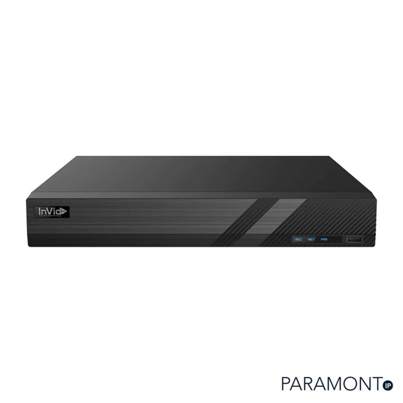 INV-PN3A-8X8FNH/6TB - Invid PN3A-8X8FNH/4TB Paramont Series 8ch NVR, True Facial Recognition, 80 Mbps, 1X SATA up to 18TB /6TB HDD