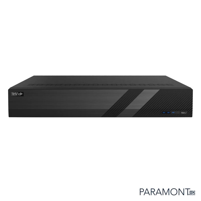 INV-PD2B-8XNH2/2TB - Invid Tech PD2B-8XNH2/2TB Paramont Series 8Ch multiformat DVR with 8x bonus IP, up to 8mp all channels. 2x SATA. 2TB HDD