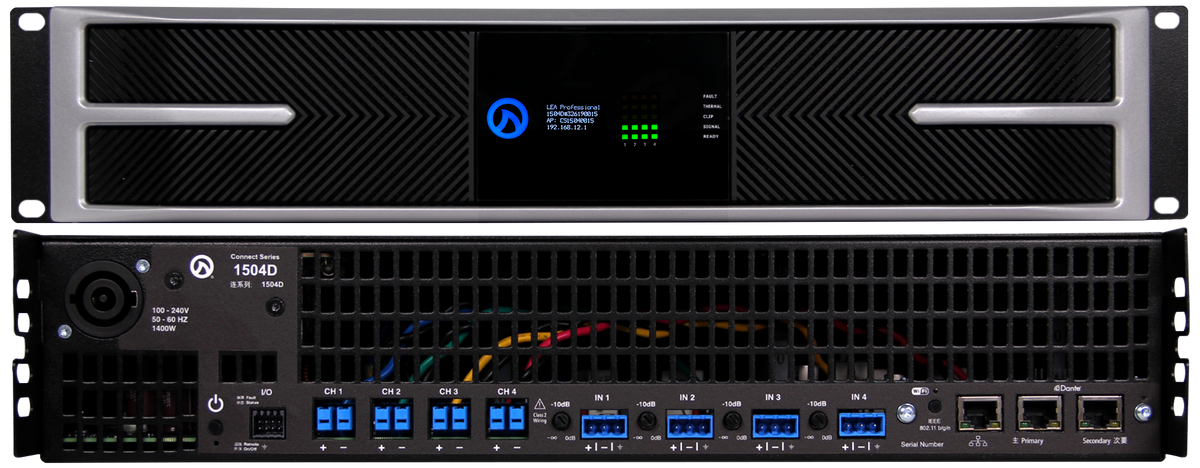 LEA Professional Connect 1504 1,500W 4-channel Power Amplifier - LEA-CONNECT1504