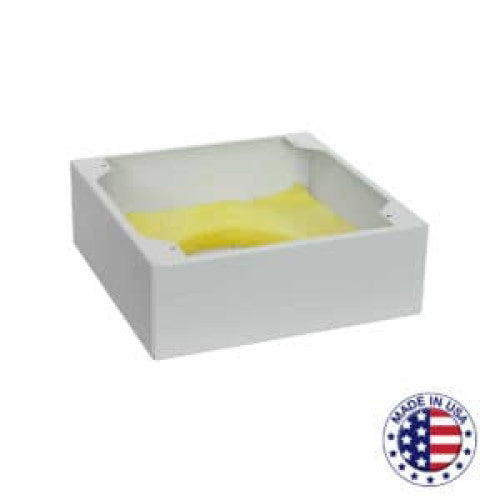 LOW-CB84-SGVPO - Lowell CB84-SGVPO 11.5x11.5x4" surface mount backbox for vandal-resistant grille. USA steel - outdoor rated