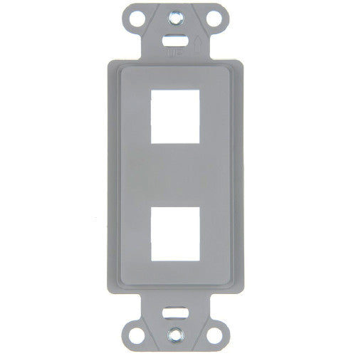 ONQ-WP3412GY - OnQ by Legrand WP3412GY 2-port decora insert - Gray