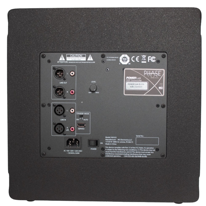 PhaseTech PL-12s Power Lux Subwoofer - PHA-PL-12S