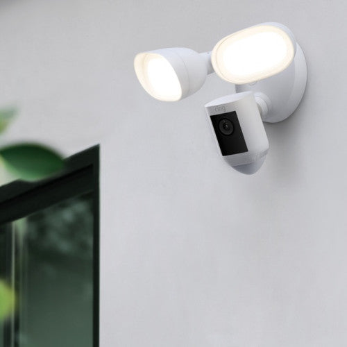 RNG-B08FCWRXQR - Ring B08FCWRXQR Floodlight Cam Wired Pro with Bird’s Eye View and 3D Motion Detection WHITE