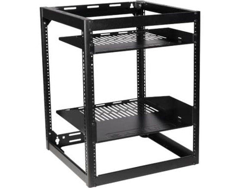 SANUS CFR1615-B1 Component Series 15 RU Stackable Skeleton Rack (26") - SAN-CFR1615-B1