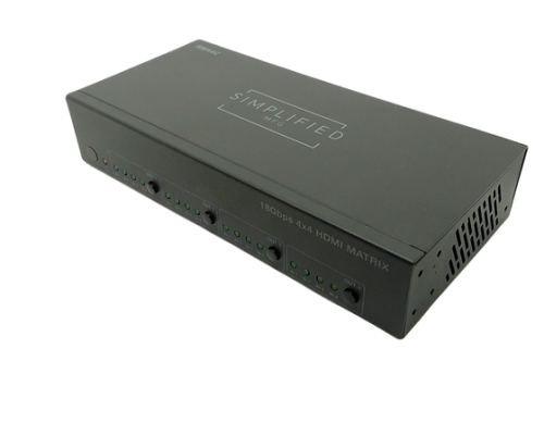 Simplified MFG RM44C 4K-compatible HDMI matrix 4x4 with Audio Breakout - SMP-RM44C