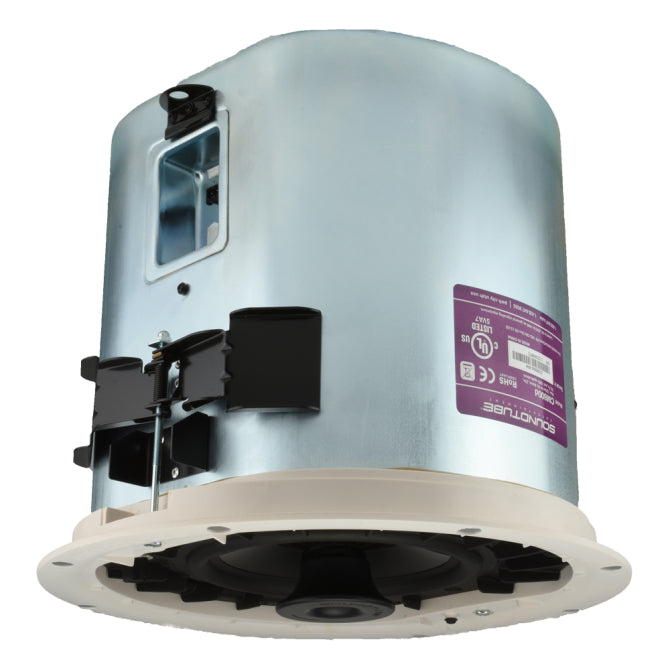 SoundTube CM1001D-T In Ceiling Subwoofer Kit in Black with Transformer - SoundTube CM1001D-T-WH 10" In-Ceiling Subwoofer w/tile bridge. 70V/4ohm up to 150W. BLACK Grille