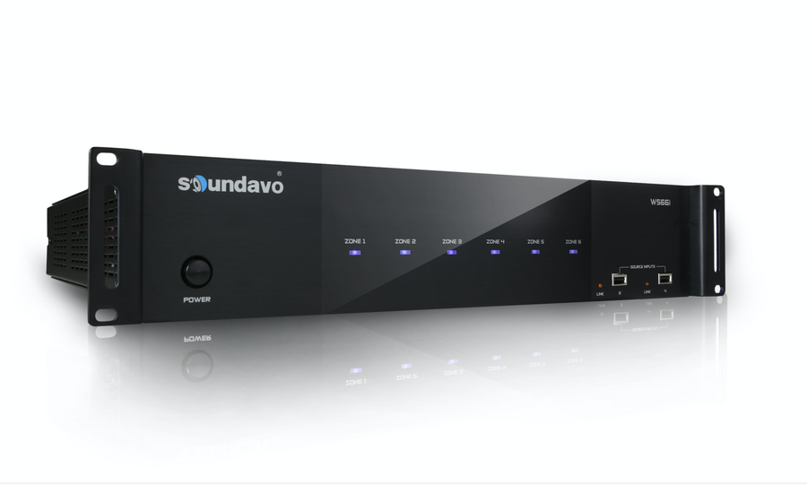 Soundavo WS66I (AMP Only) Whole-Home Audio Distribution Network Controller Matrix with Streamer & App Control - SVO-WS66I