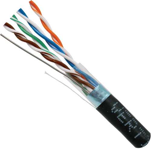 Vertical Cable 057-468/S/BK CAT5E Shielded CMR F/UTP Cable – 057 Series-Black - VER-057-468/S/BK